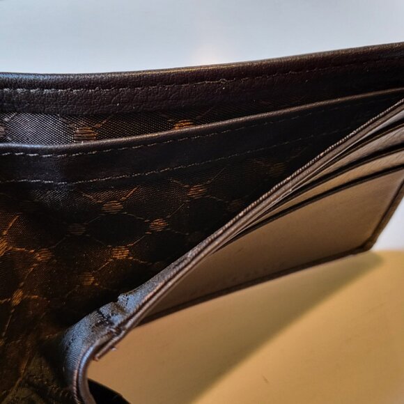 Perry Ellis Leather Bifold Wallet Dark Brown - Picture 9 of 11